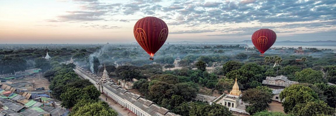 Bagan vanuit een ballonvaart